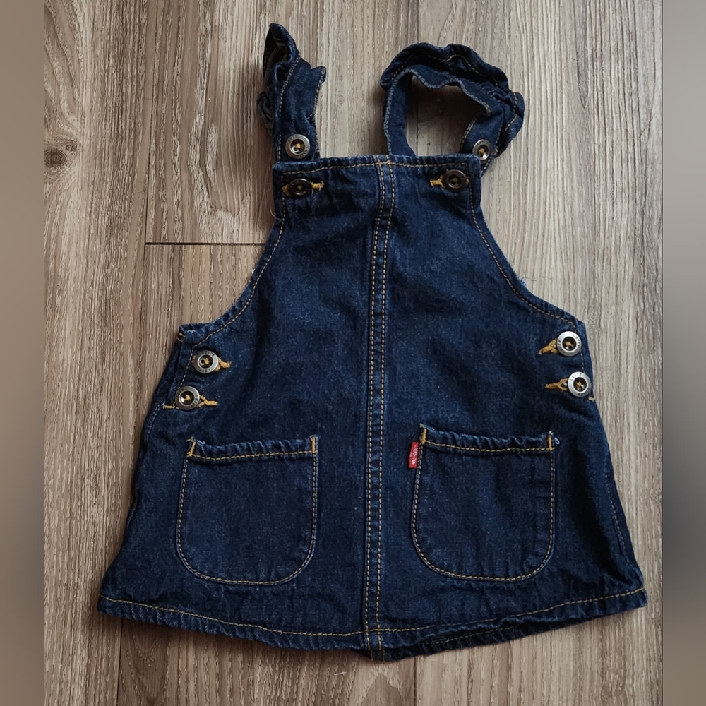 Baby's Levi's Denim Ruffle Jumper Dress 12 Month